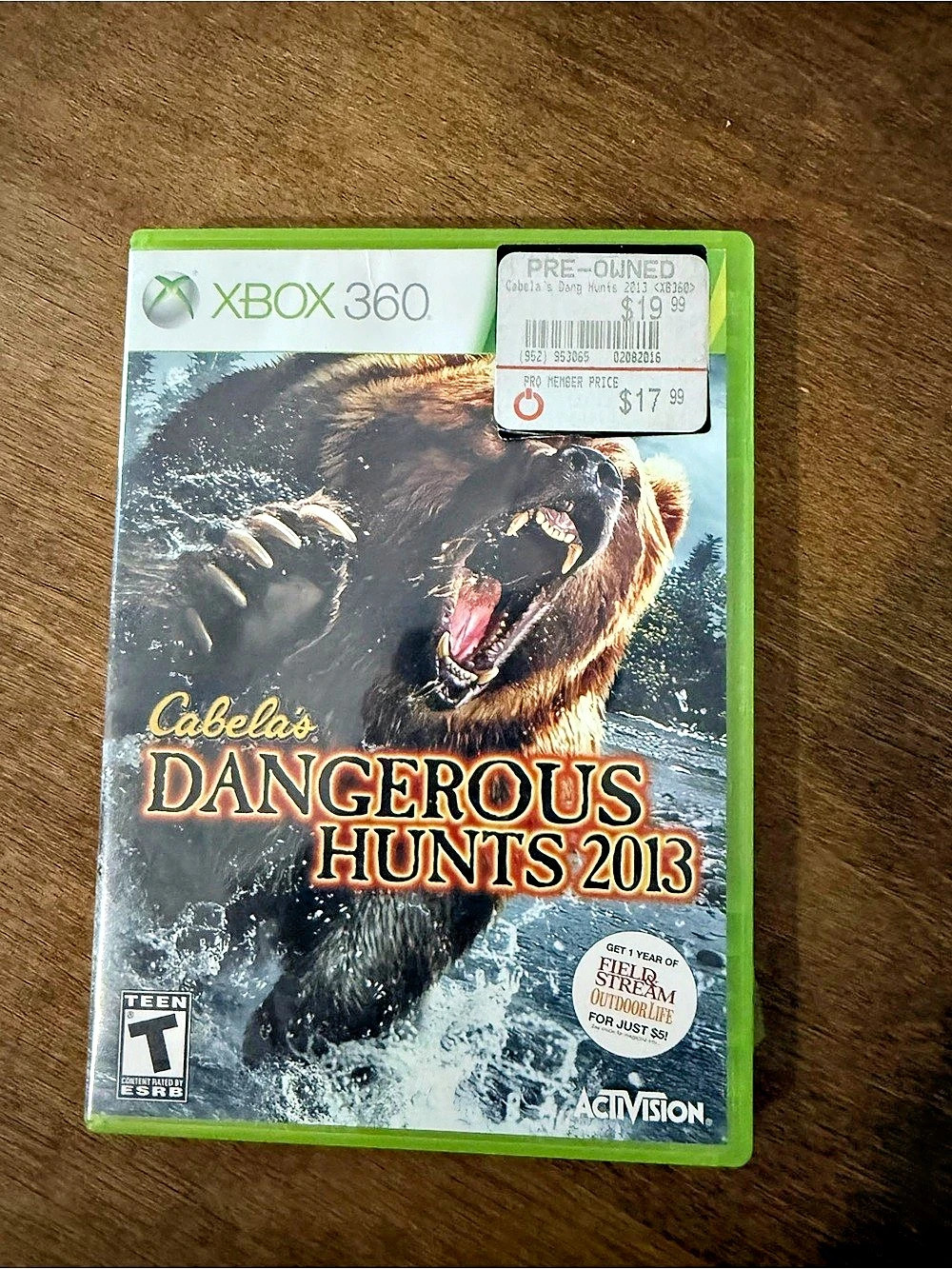 Activision Cabela's Dangerous Hunts 2013 Xbox 360 Game Disc Case